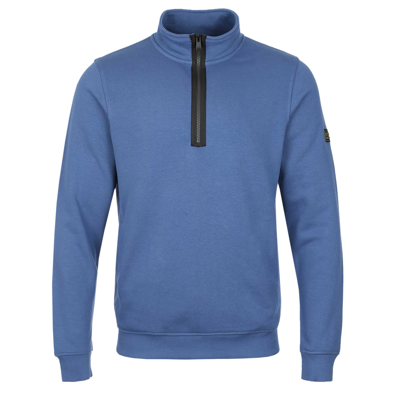 Barbour Outline Funnel Neck Sweatshirt in North Sea Blue Front