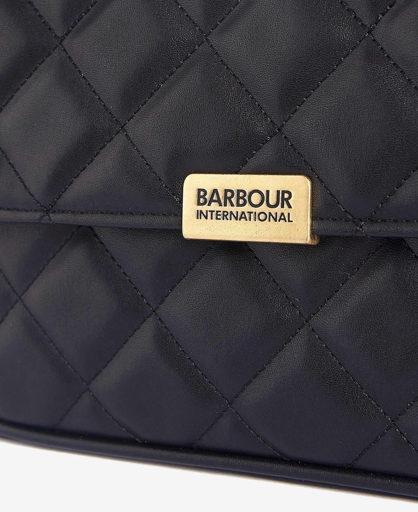 Barbour Quilted Soho Crossbody Ladies Bag in Black Logo