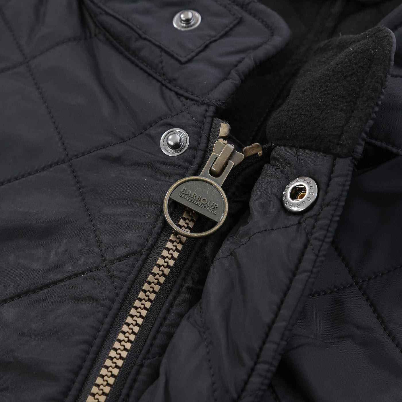 Barbour Tourer Ariel Polarquilt Jacket in Black Zip