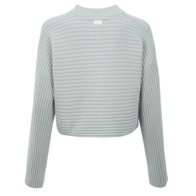 Barbour Zola Knitted Ladies Knitwear in Light Blue Steel Back