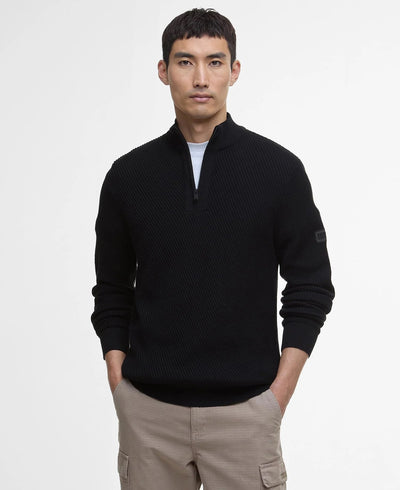 Barbour Dune Funnel Neck Knitwear in Black