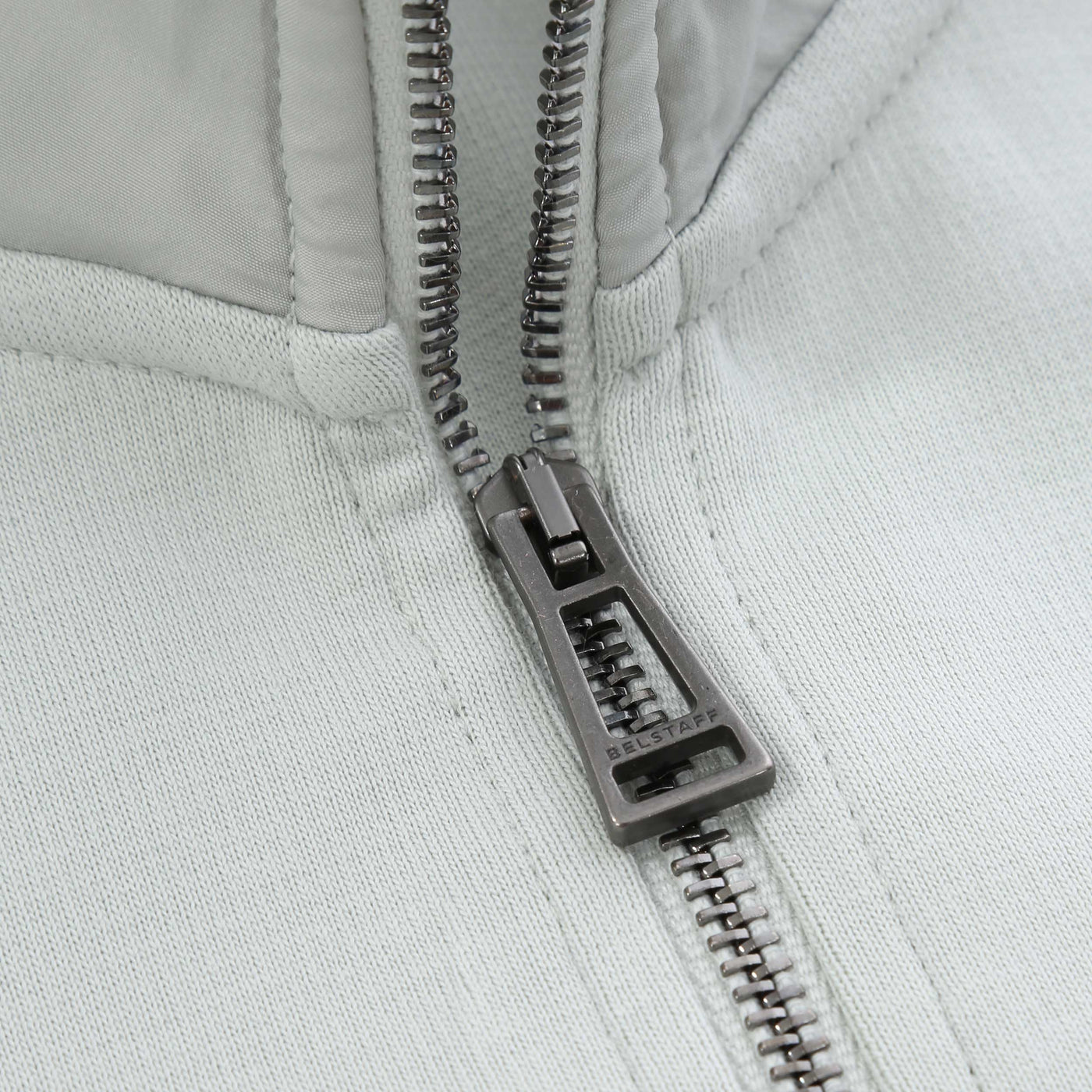 Belstaff Alloy Quarter Zip Sweat Top in Mercury Zip