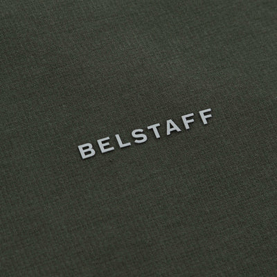 Belstaff Alloy Quarter Zip Sweat Top in Tile Green Logo