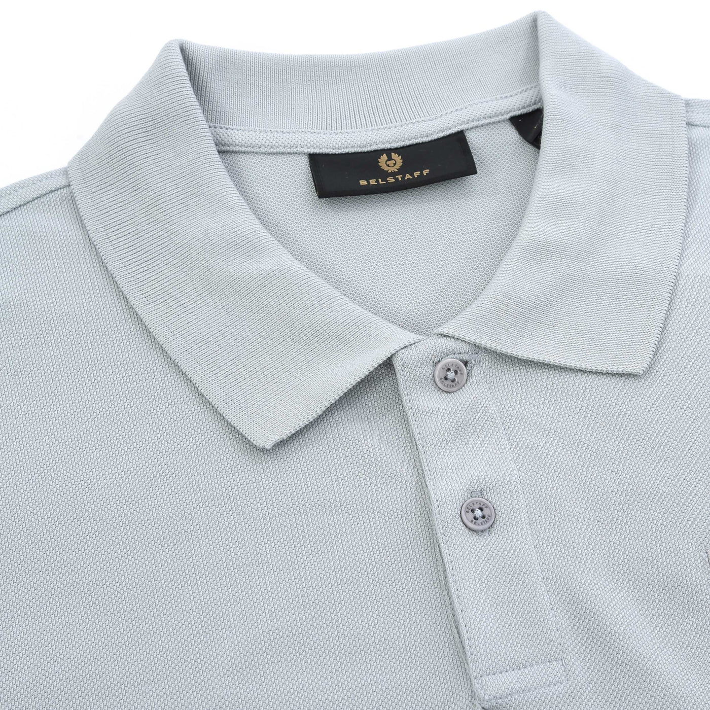 Belstaff Classic Short Sleeve Polo Shirt in Quarry Blue Placket