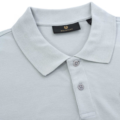 Belstaff Classic Short Sleeve Polo Shirt in Quarry Blue Placket