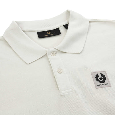 Belstaff Classic Short Sleeve Polo Shirt in Silver Birch Placket