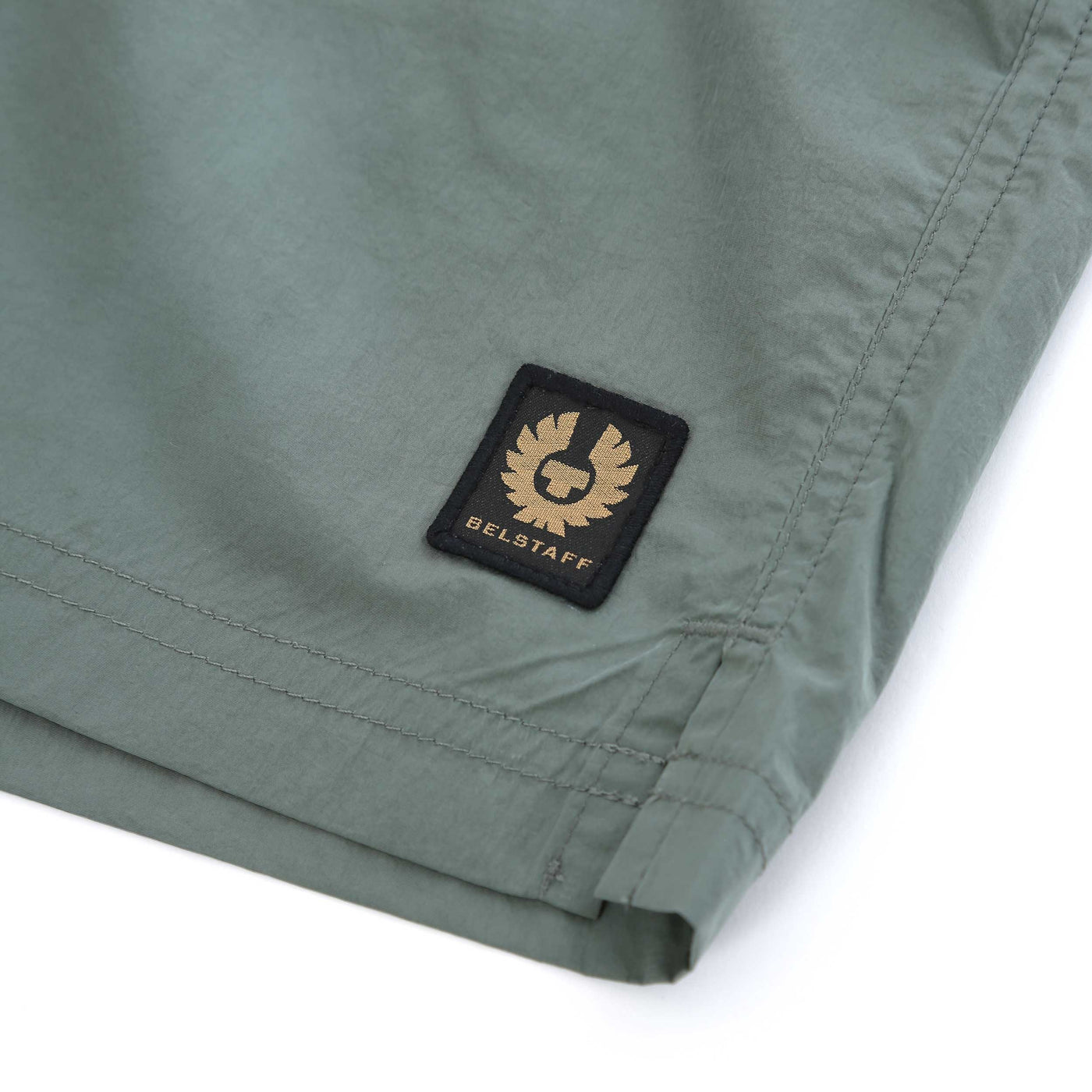 Belstaff Clipper Swim Short in Mineral Green Logo