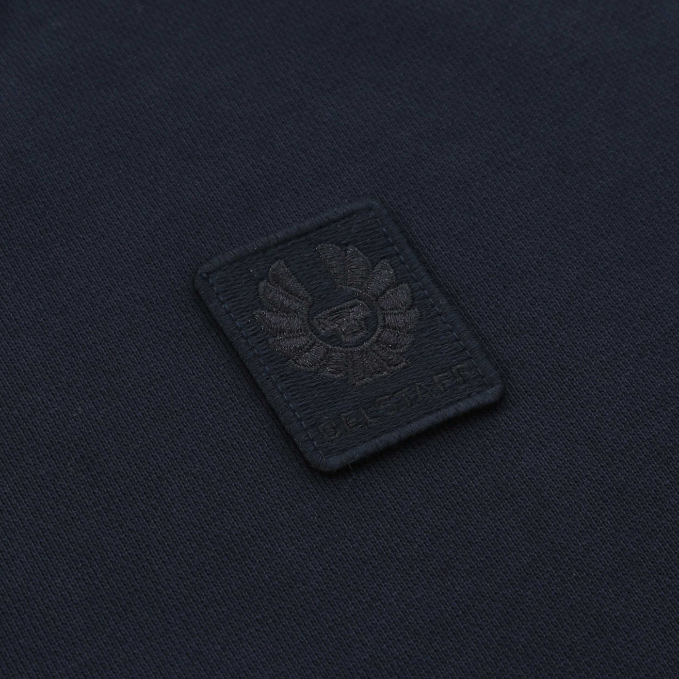 Belstaff Curator Collared Sweat Top in Dark Ink Logo