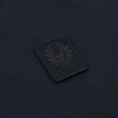 Belstaff Curator Collared Sweat Top in Dark Ink Logo