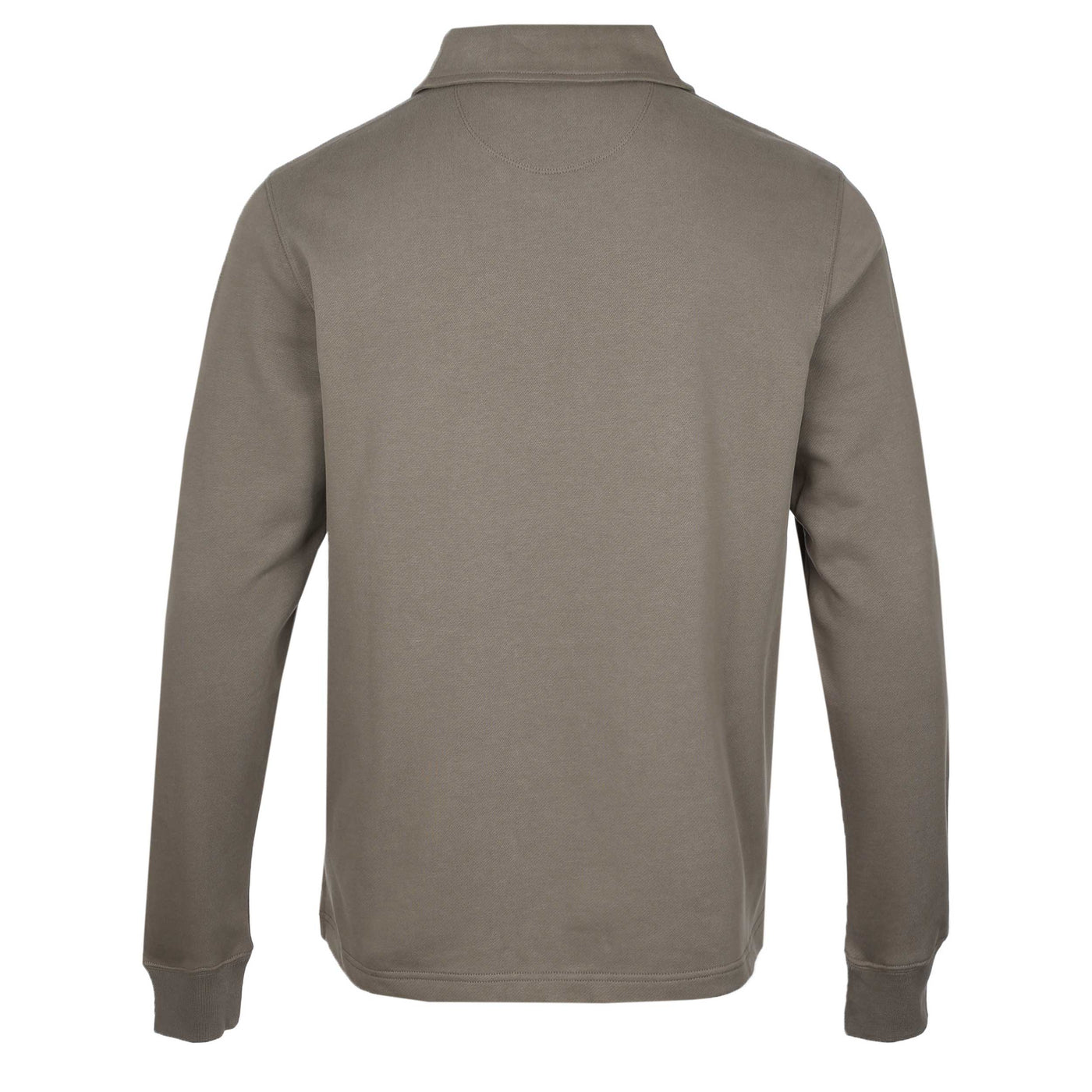 Belstaff Curator Collared Sweat Top in Major Brown Back