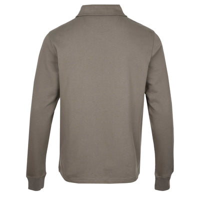 Belstaff Curator Collared Sweat Top in Major Brown Back