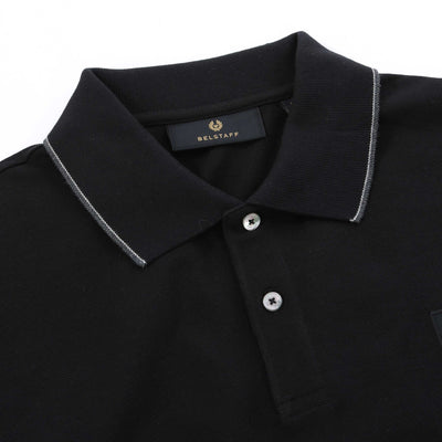 Belstaff Double Tipped Polo Shirt in Black Collar