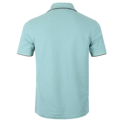 Belstaff Double Tipped Polo Shirt in Oil Blue Back