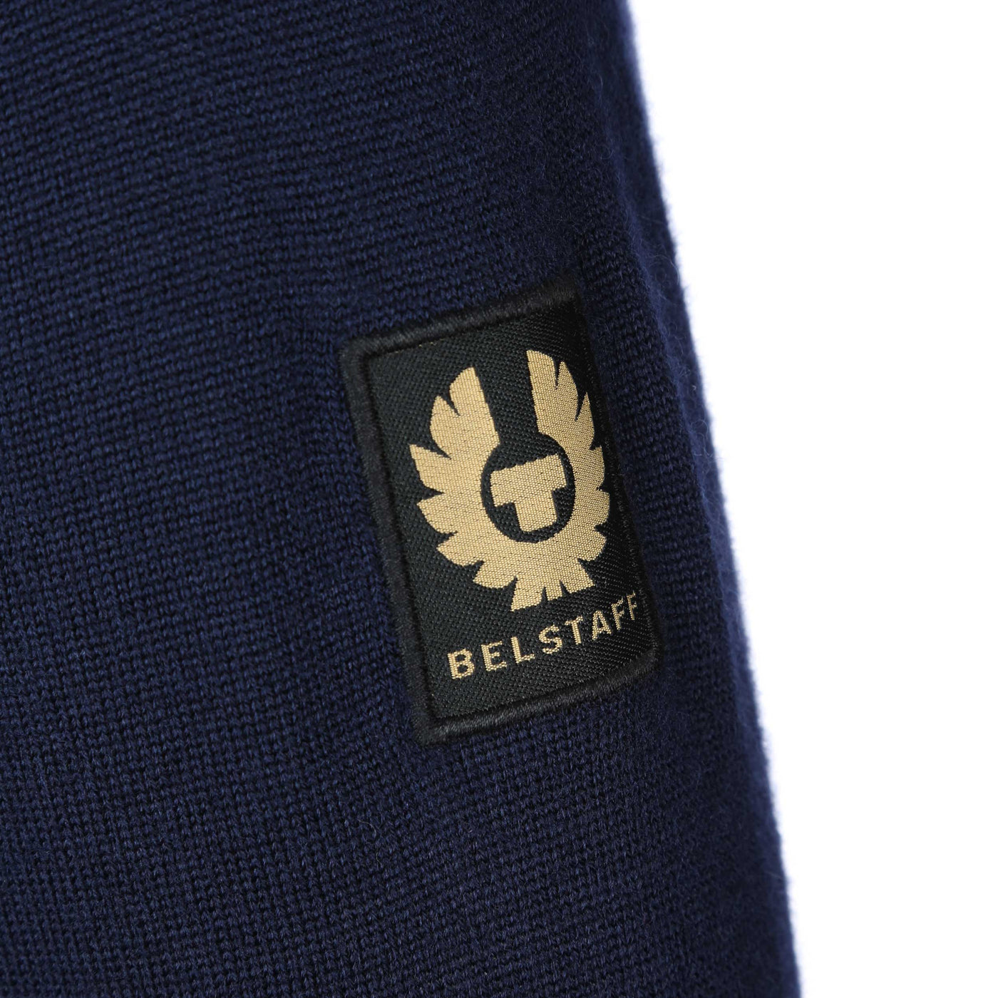 Belstaff Kelbrook Zip Cardigan Knitwear in Dark Ink Logo