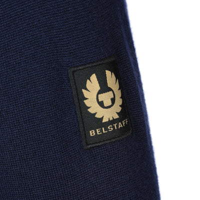 Belstaff Kelbrook Zip Cardigan Knitwear in Dark Ink Logo