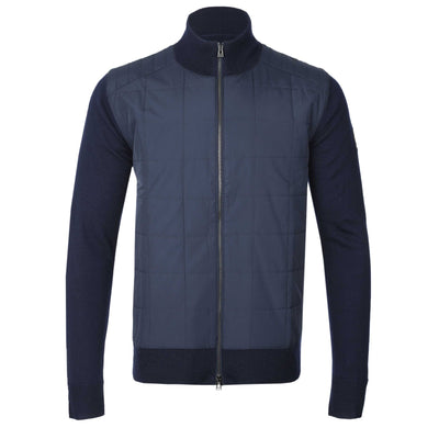Belstaff Kelbrook Zip Cardigan Knitwear in Dark Ink