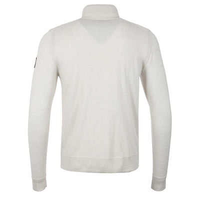 Belstaff Kelbrook Zip Cardigan Knitwear in Moonbeam Back