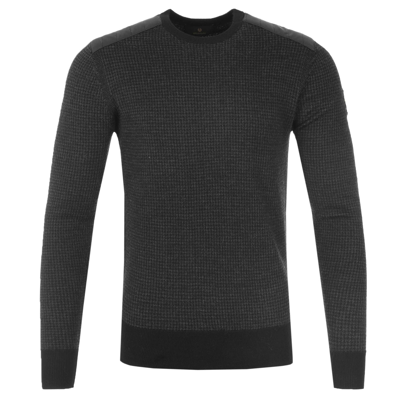 Belstaff Kerrigan Knitwear in Black Charcoal Houndstooth