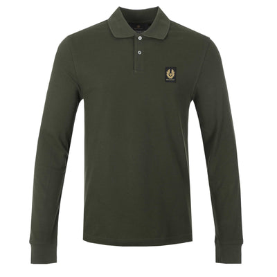 Belstaff Long Sleeve Polo Shirt in Tile Green