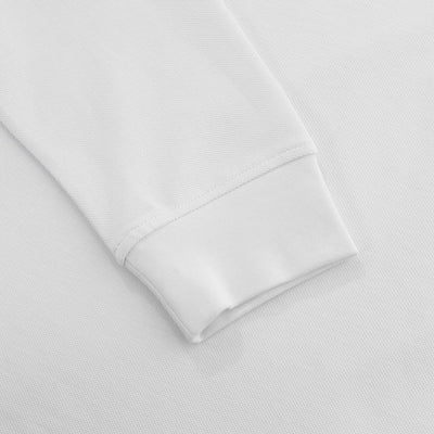 Belstaff Long Sleeve Polo Shirt in White Cuff