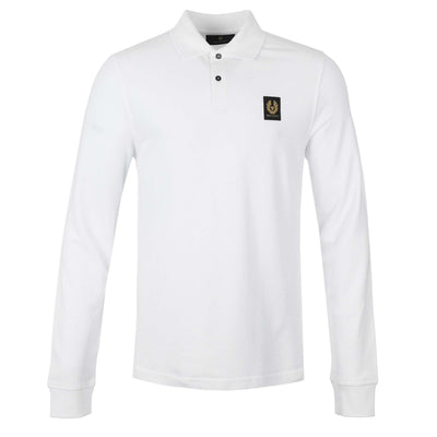 Belstaff Long Sleeve Polo Shirt in White