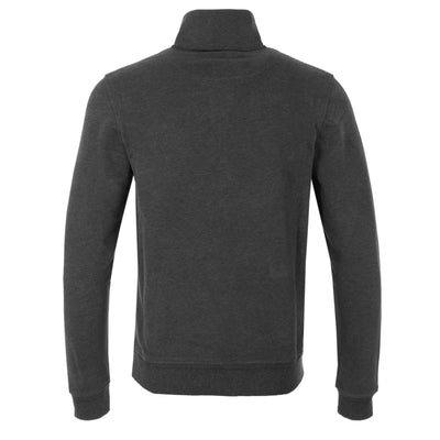 Belstaff Quarter Zip Sweat Top in Charcoal Heather Back