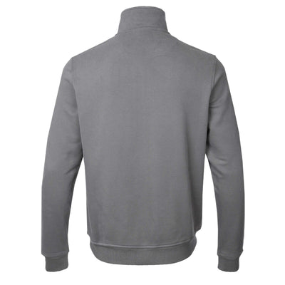 Belstaff Quarter Zip Sweat Top in Tornado Grey Back