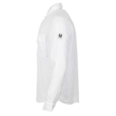 Belstaff Scale Linen Shirt in White Side