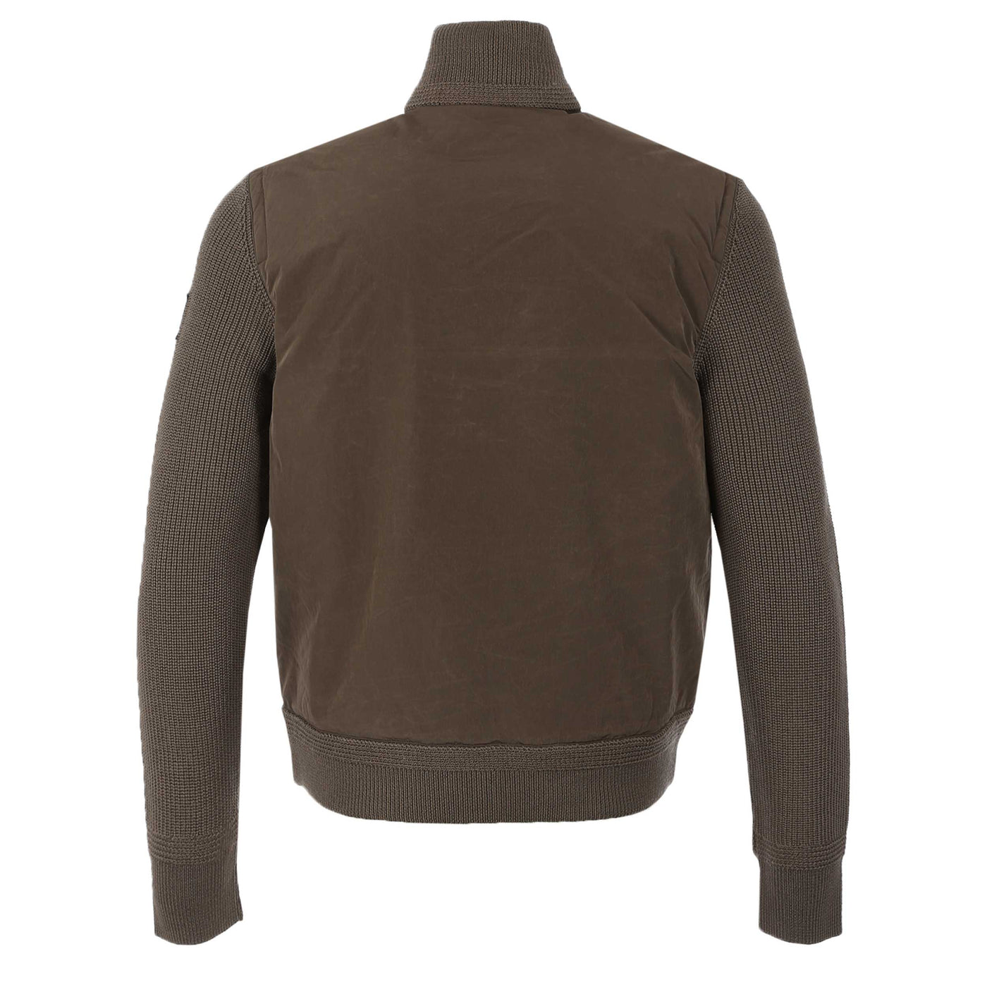 Belstaff Ward Full Zip Cardigan in Clay Brown Back