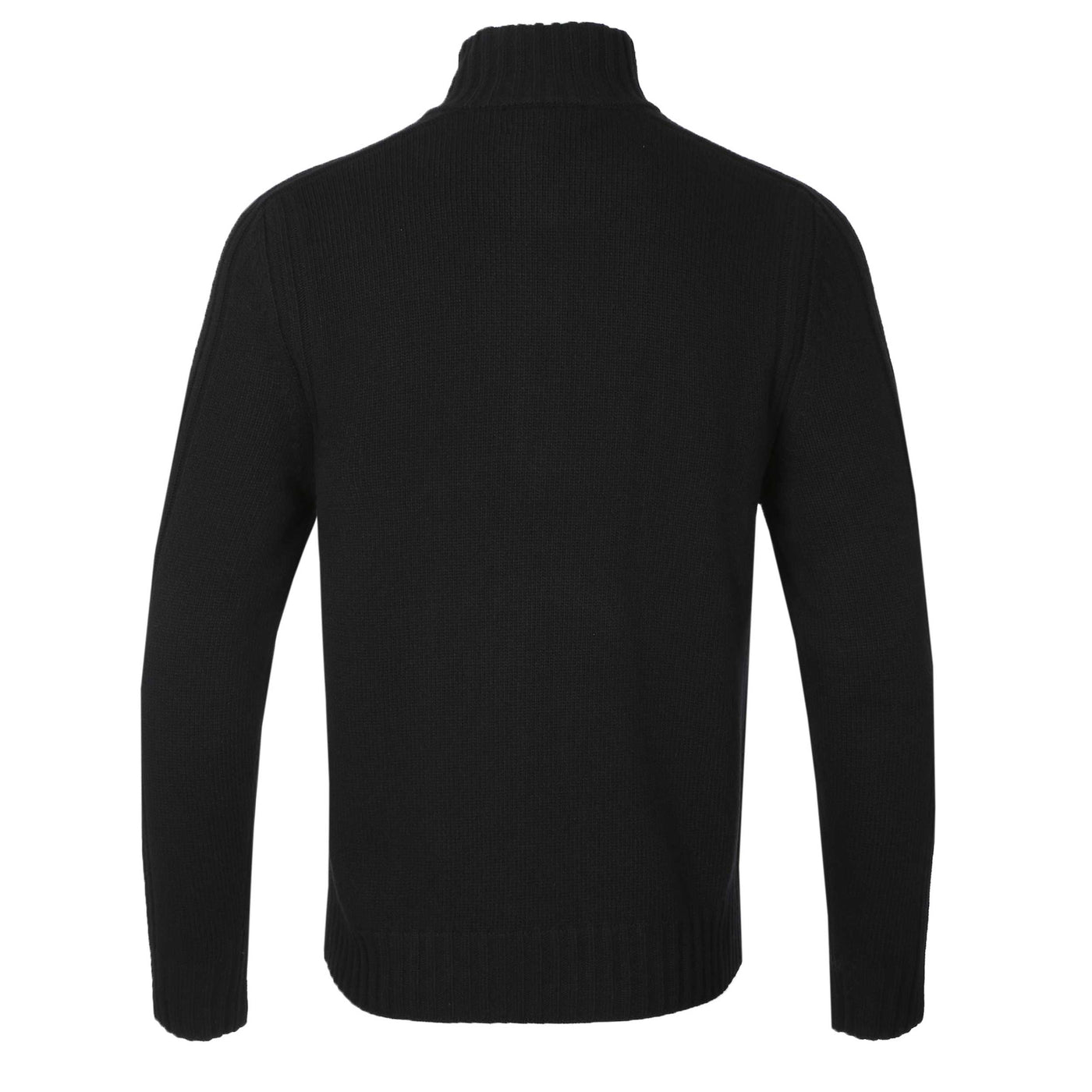 Belstaff Watch Quarter Zip Knitwear in Black Back