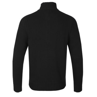 Belstaff Watch Quarter Zip Knitwear in Black Back