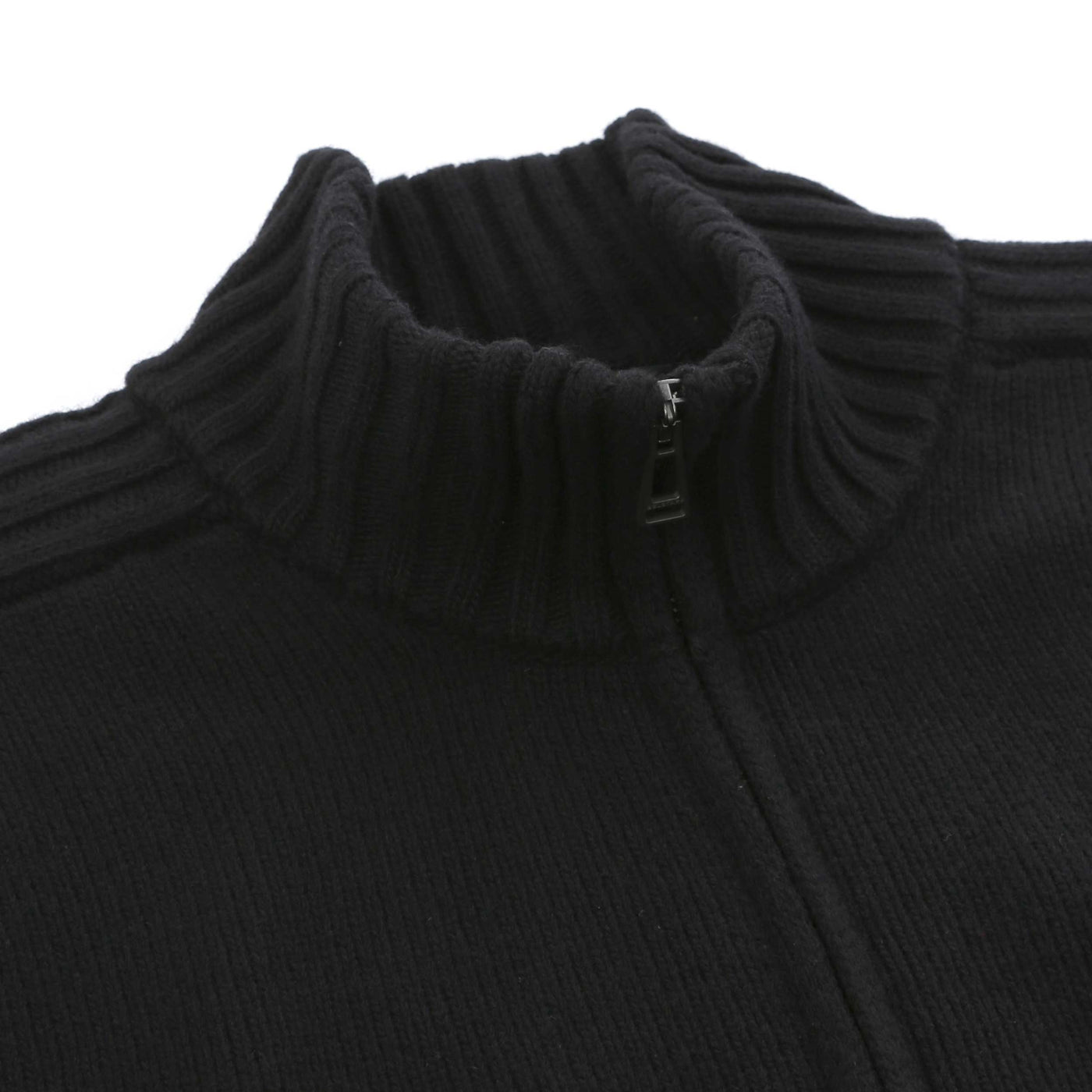 Belstaff Watch Quarter Zip Knitwear in Black Placket