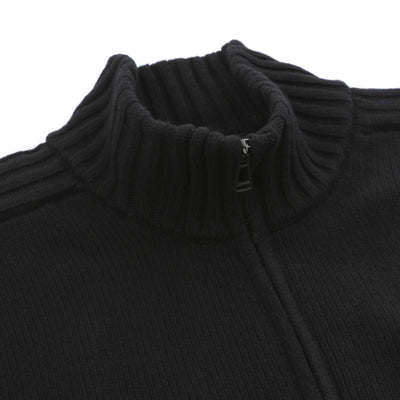Belstaff Watch Quarter Zip Knitwear in Black Placket