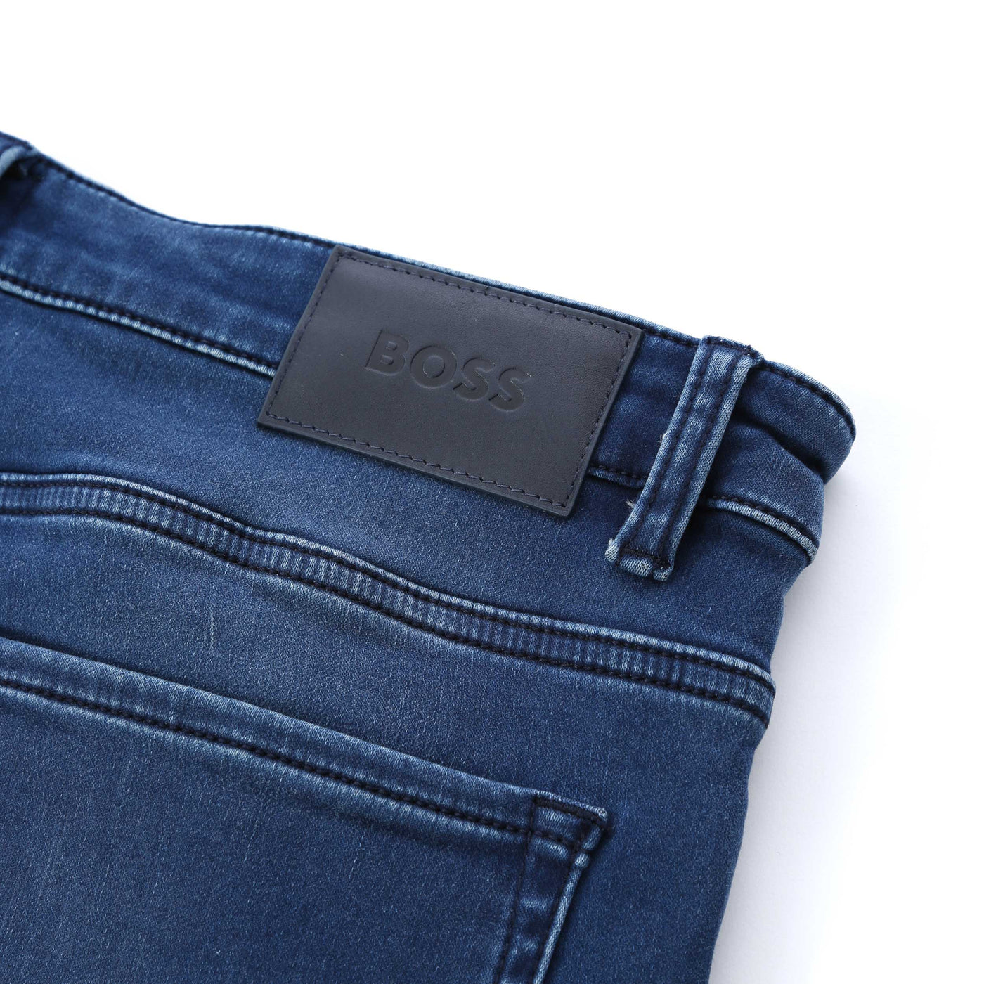 BOSS Delaware3-1 Jean in Mid Blue Denim Logo