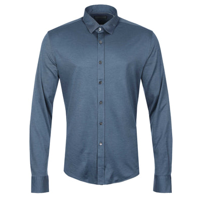 Canali Basic Stretch Shirt in Blue