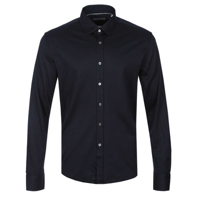Canali Basic Stretch Shirt in Navy