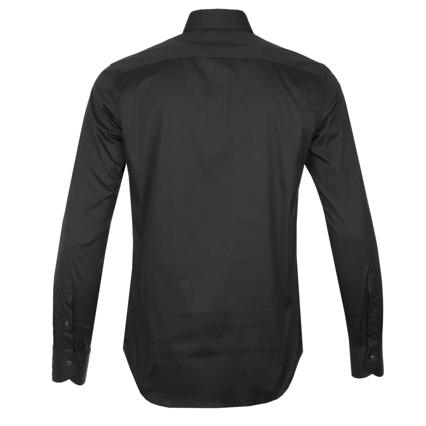Canali Cotton Performance Shirt in Black Back