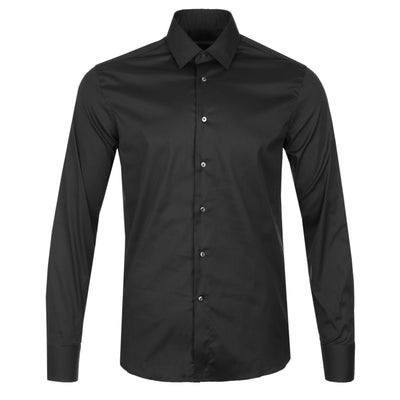 Canali Cotton Performance Shirt in Black