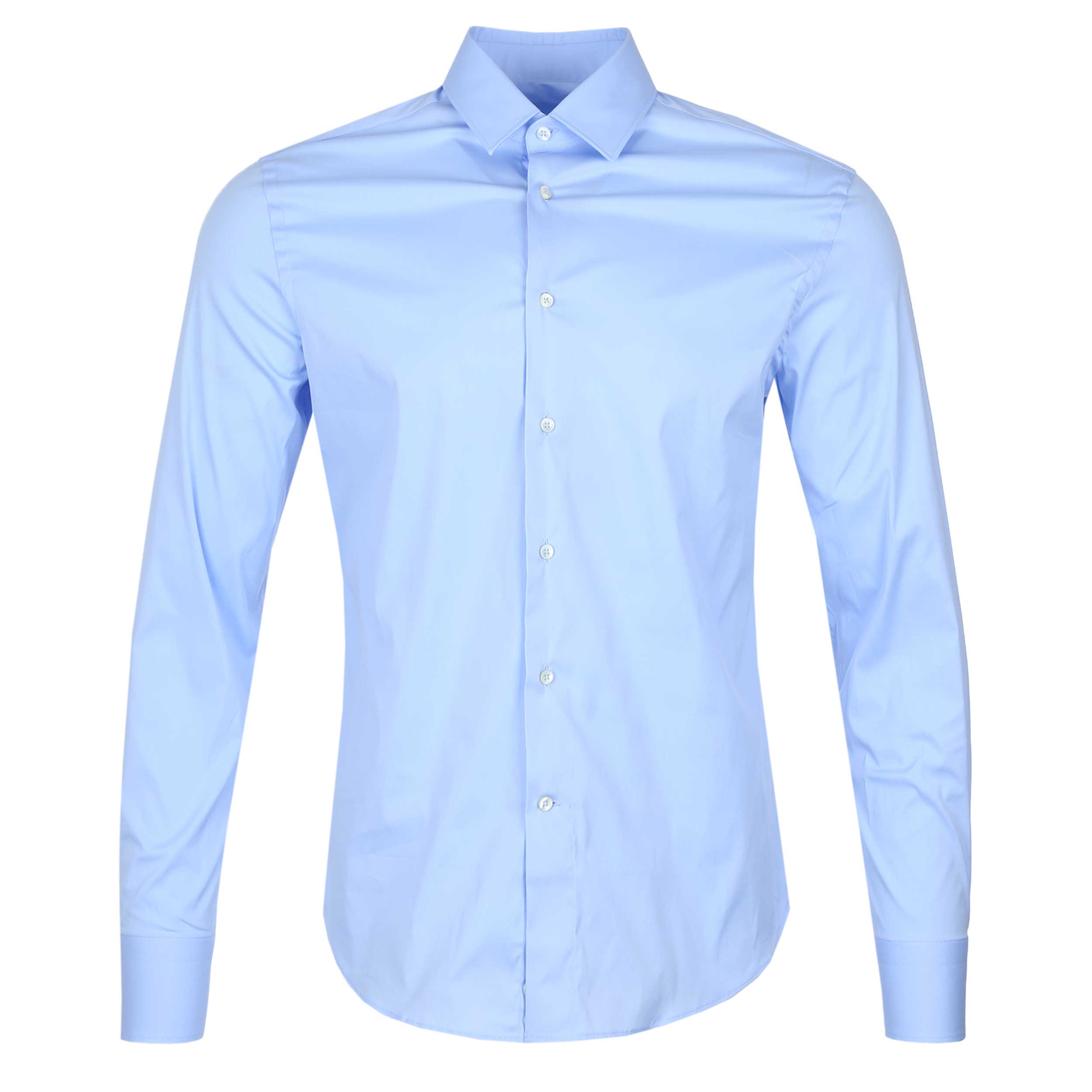 Canali Cotton Performance Shirt in Sky Blue