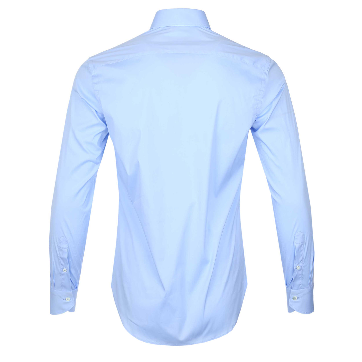 Canali Cotton Performance Shirt in Sky Blue Back