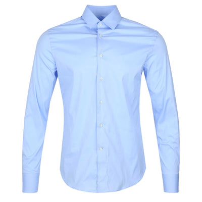 Canali Cotton Performance Shirt in Sky Blue