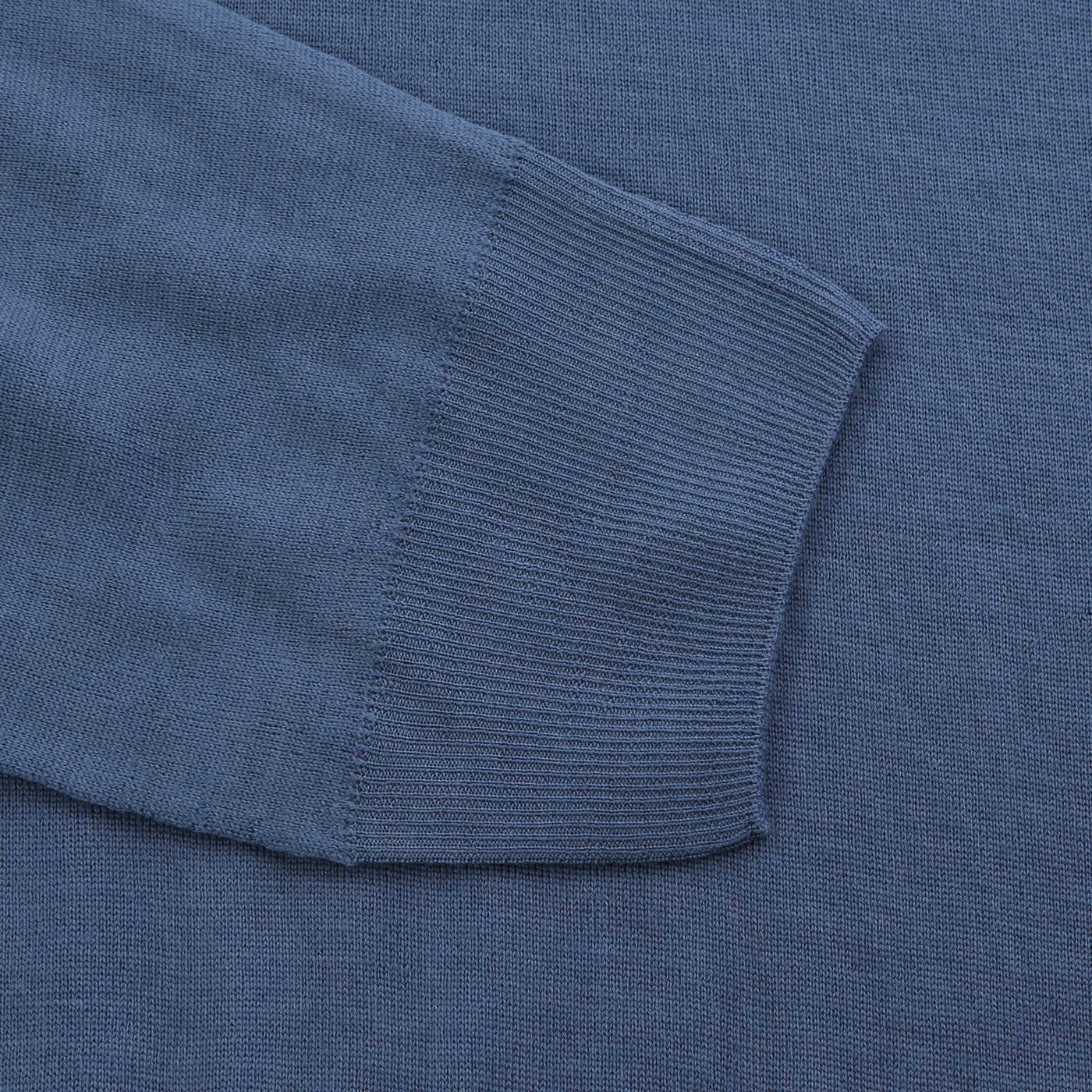 Canali Crew Neck Knitwear in Blue Cuff