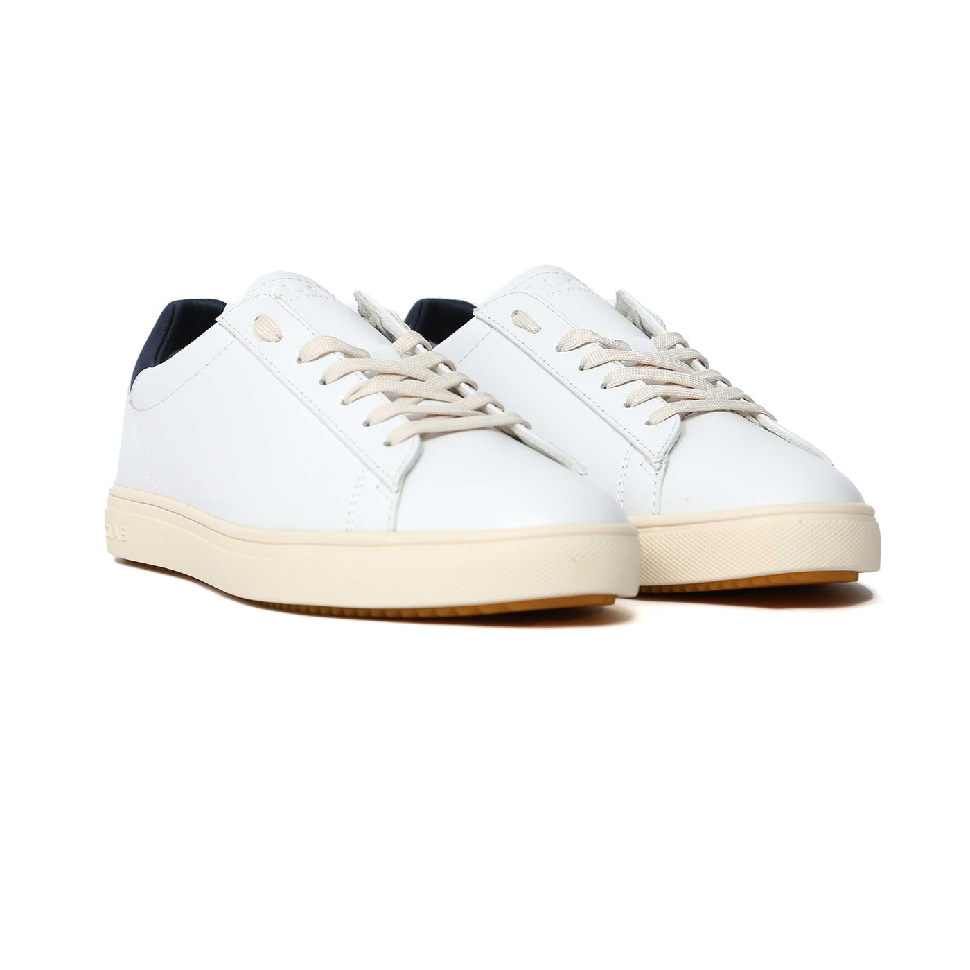 Clae Bradley Essentials Trainer in White Leather Pair