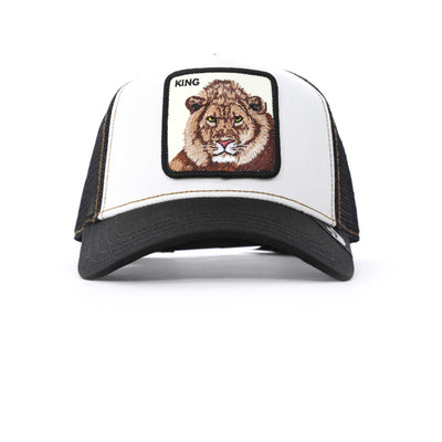 Goorin Bros The King Lion Trucker Cap in Black & White