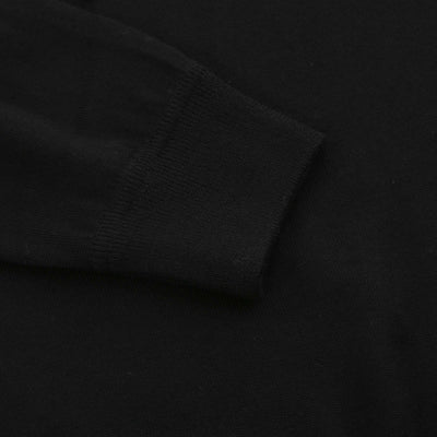 Gran Sasso Pullover Hoody Knitwear in Black Cuff