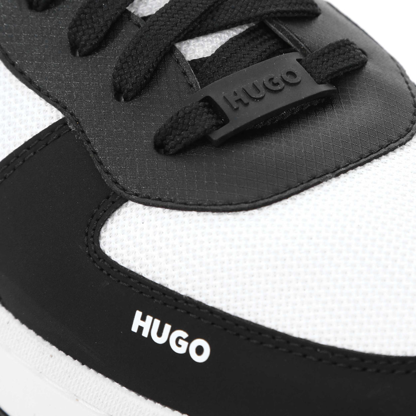 HUGO Killian Tenn pume Trainer in Black & White Logo 2