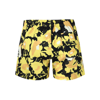 HUGO Memo Swim Short in Yellow Back