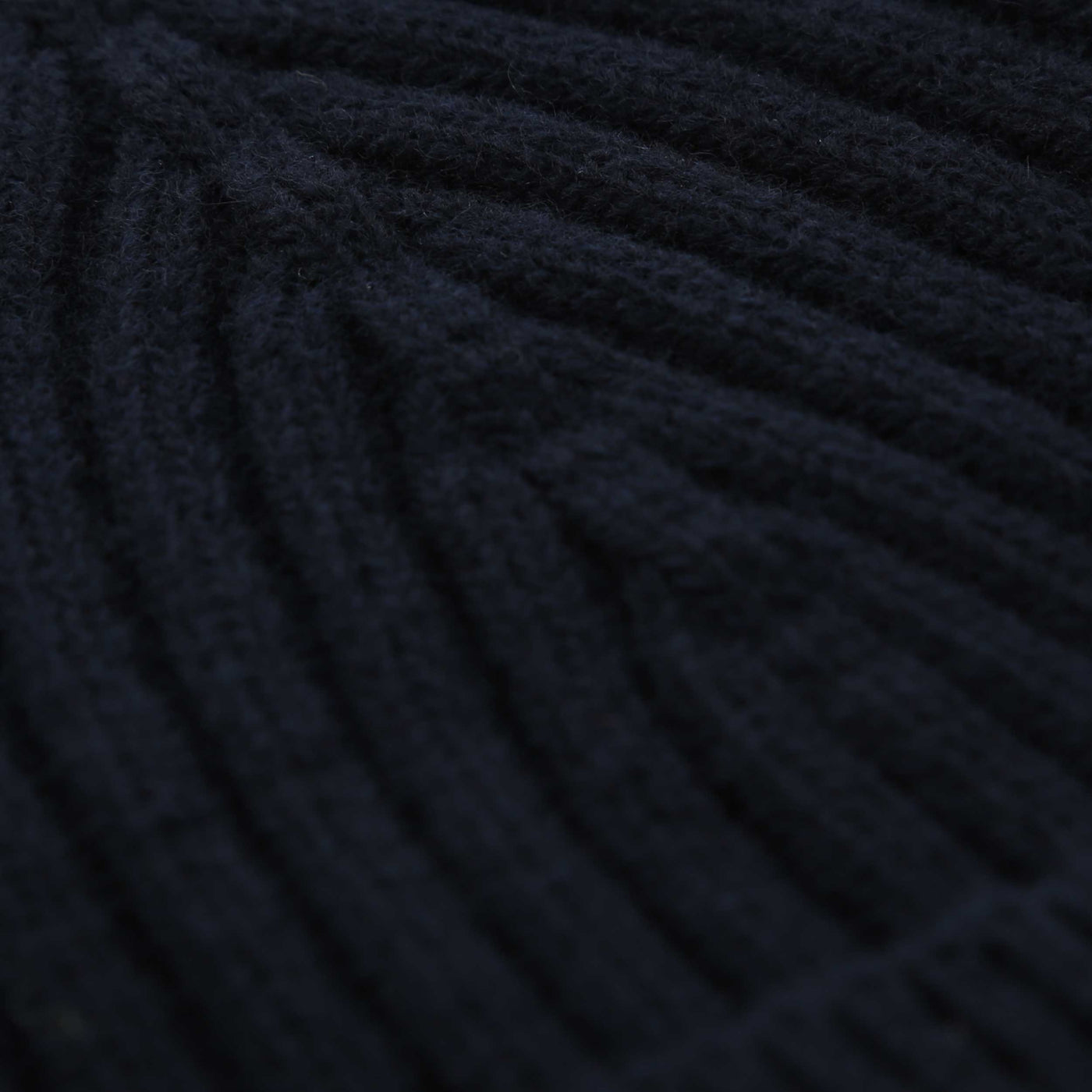 Herno Beanie A Coste In Lana Beanie Hat in Navy Detail