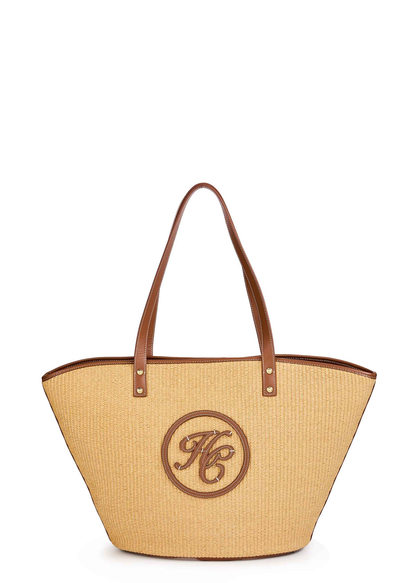 Holland Cooper Amalfi Shopper Bag in Natural Tan Front