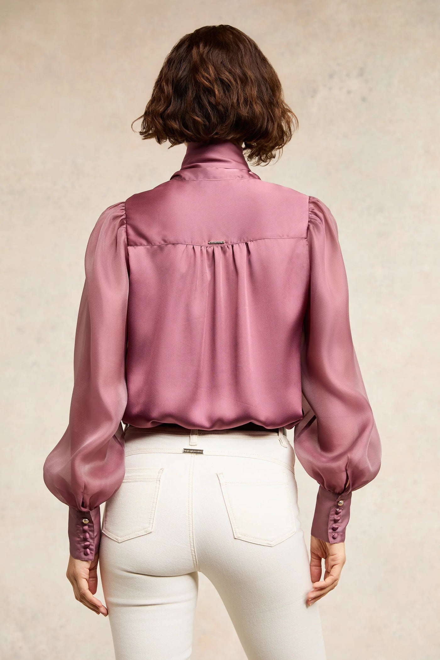 Holland Cooper Ariella Blouse in Berry Model Back